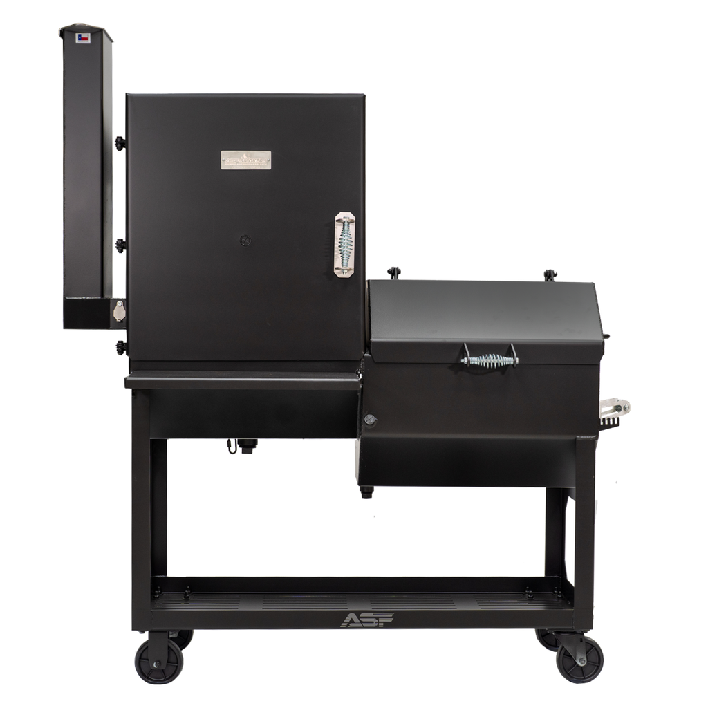 Offset clearance vertical smoker